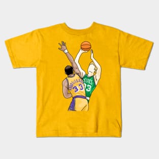 Kareem Abdul Jabbar vs Larry Bird // 33 vs 33 // Drawing Style Kids T-Shirt